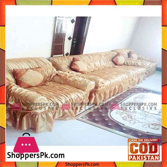Fashioncity Sofa Covers Protector Slipcover - 5 Seater -Golden