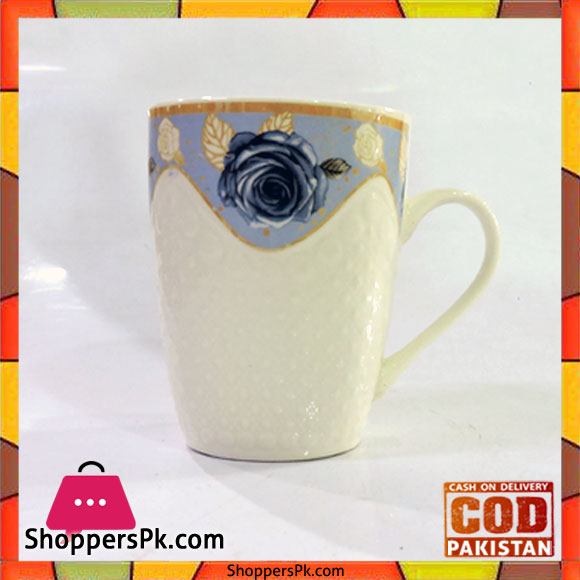 Tea Mug Rose Flower Print Six Pieces Set