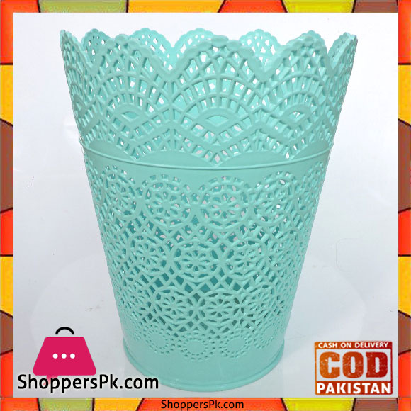 Green Round Pattern Small Dustbins