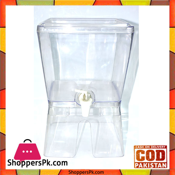 Juice Dispenser Acrylic Plastic 5 Liter Square