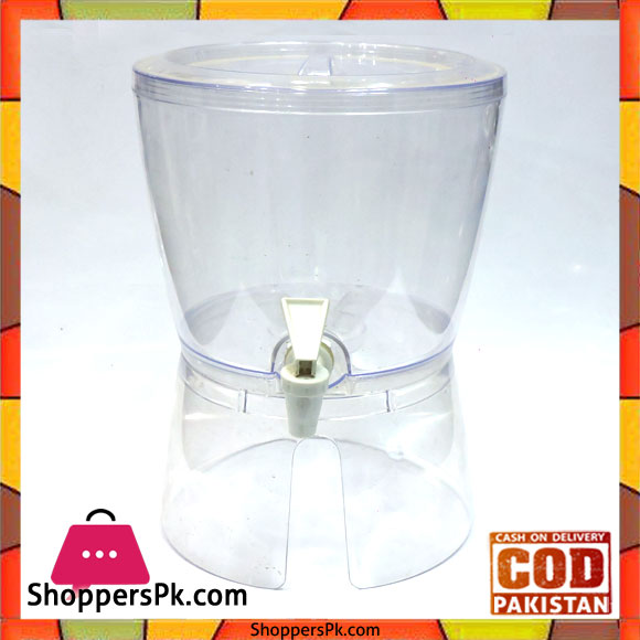 Juice Dispenser Acrylic Plastic 5 Liter Round