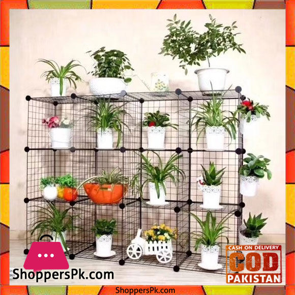 Multi Use DIY Wire 12 Cube Cabinet