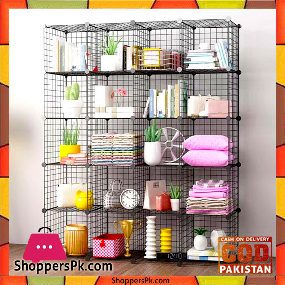 Multi Use DIY Wire 20 Cube Cabinet
