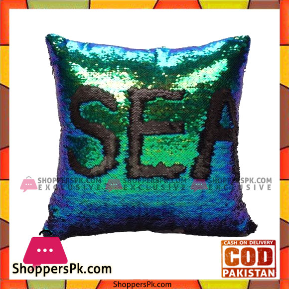 Pack of 2 - Reversible Mermaid Sequin Pillow - Multicolor - cus-110-77