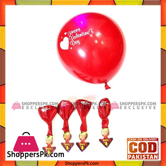 Pack of 5 - Valentines Day LED Balloons - Multicolor