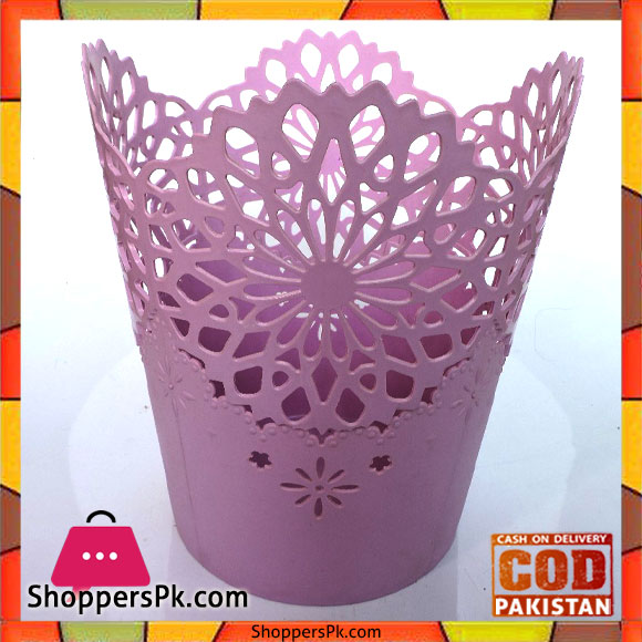 Pink Flower Pattern Small Dustbins
