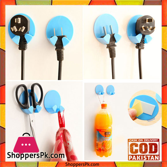 Power Plugs and Sockets Stick Hook Pack of 2
