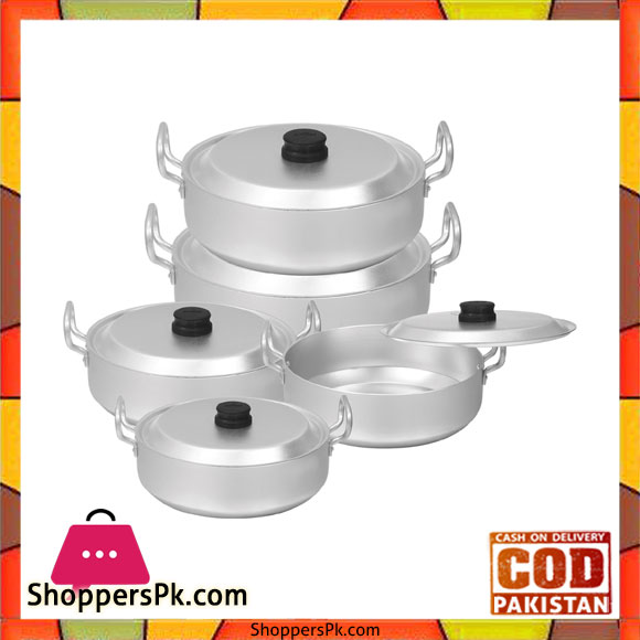 Sonex Anodized Flate Karahi With Lid