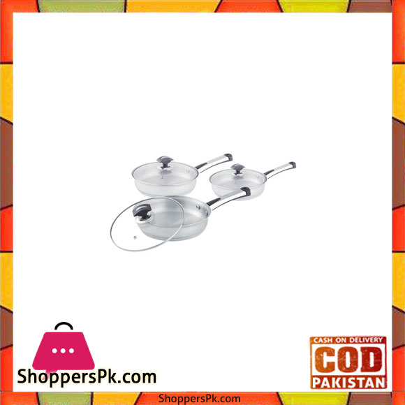 Sonex Supreme – 3 Fry Pan Set – Stainless Steel