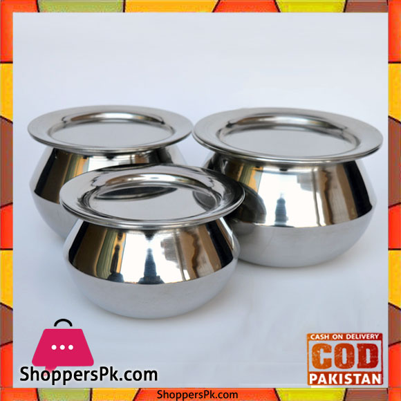 Stainless Steel Handi Set 3 Pieces