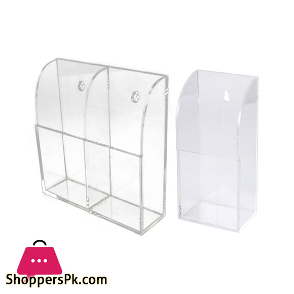 TV Air Conditioner Remote Control Holder Case Wall Mount Two Box Pattern