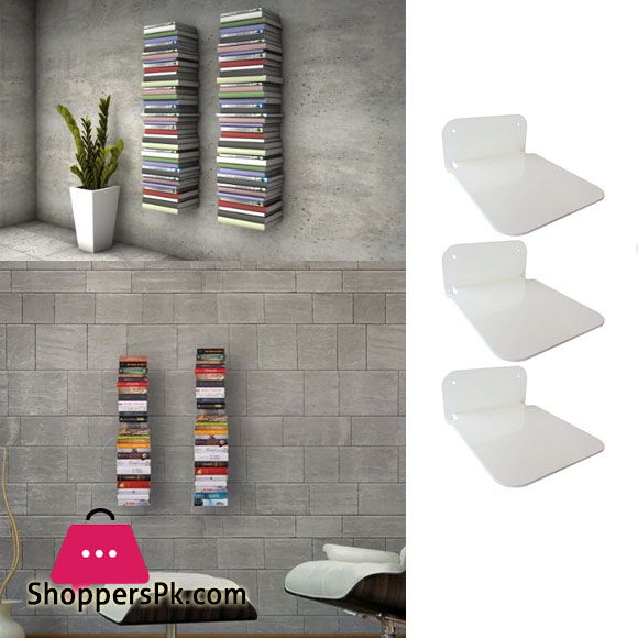 Wall Hanging Book Shelf Metal 3 Piece Set