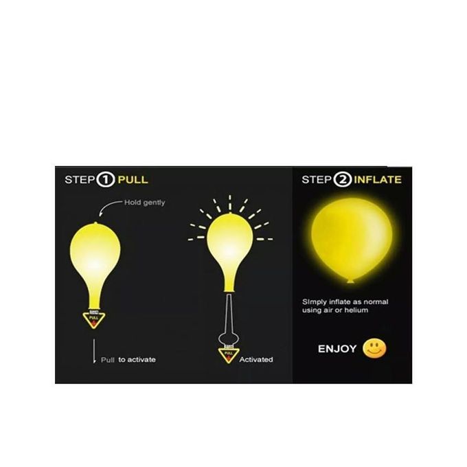 Pack of 8 - Multicolored LED Balloons