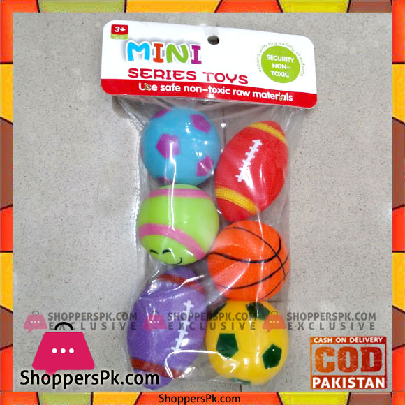 Baby Stuffed Balls Pack of 6 Multicolour