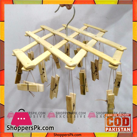 Bamboo Wooden Hanging Clothes Pin