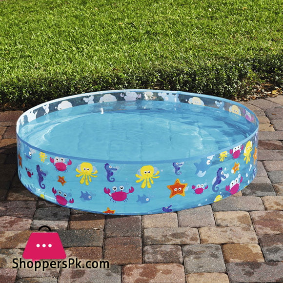 Bestway Fill N Fun Fix Basin Ocean Life Vinyl kids Play without Air Pool 4 Feet x 10 Inch - 55028