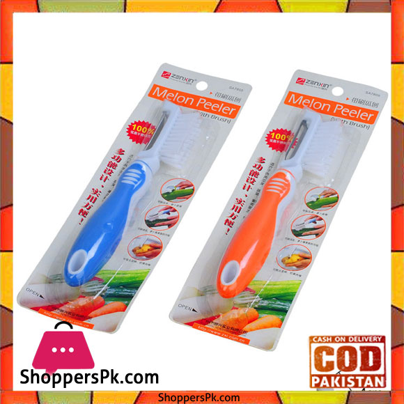 Multi-functional Kitchen Peeler Stainless Steel with a Brush – 1 Pcs