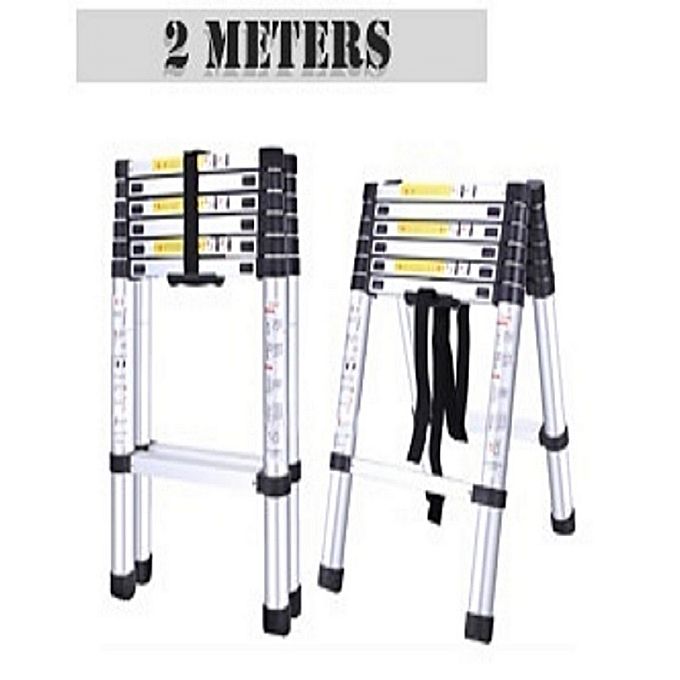 BIT Multipurpose Telescopic Extending Aluminum Ladder 2M
