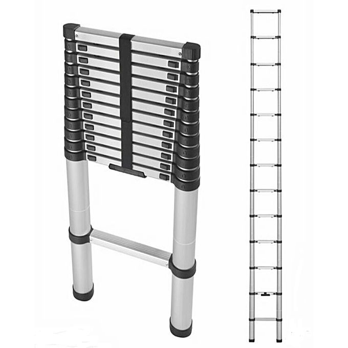 BIT Multipurpose Telescopic Extending Aluminum Ladder 3.8Meter - 12.4 Foot
