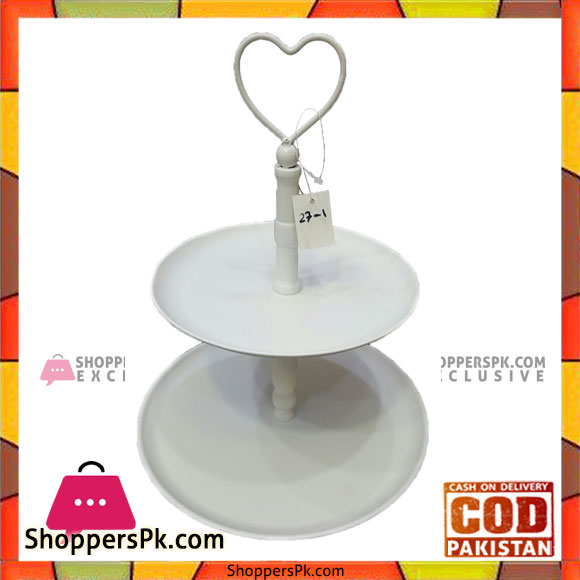 2-Layer Metal Cake and Cupcake Stand 27-1