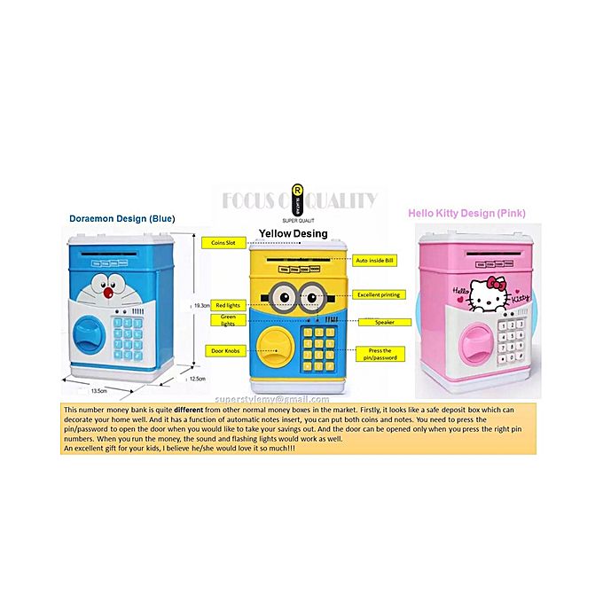 ZeeGee Electronic Mini ATM Machine Money Box