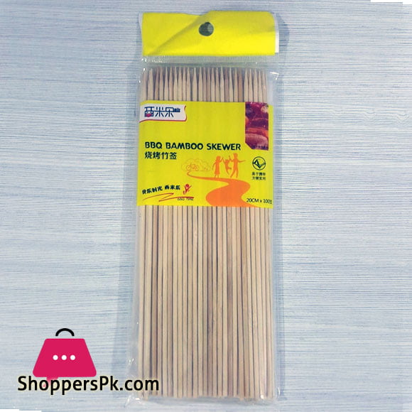 BBQ Bamboo Skewer 10 Inch Pack of 100