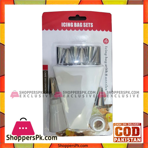 Icing Bag with 8 Nozzles