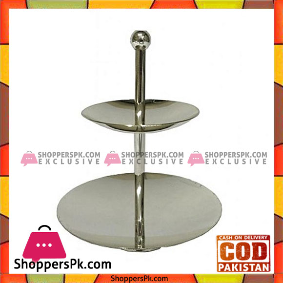 Orchid 2 Tier Silver Polish Dish- CD-5641