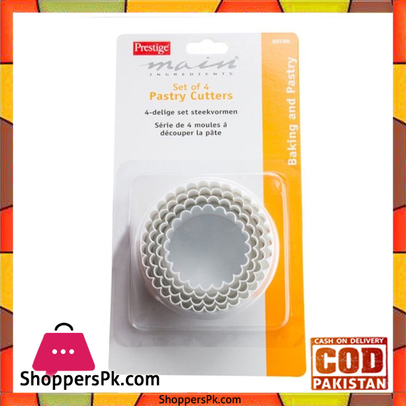 Prestige 4 Piece Round Shape Pastry Cutters