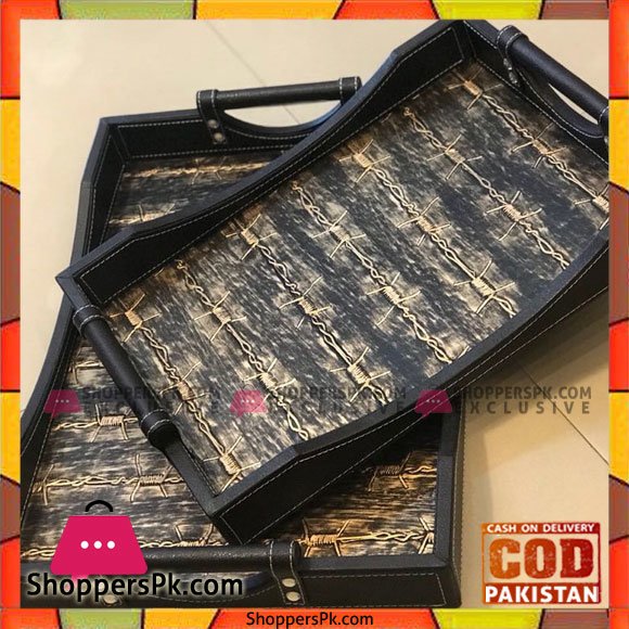 Classical Leather Tray 2 Pcs