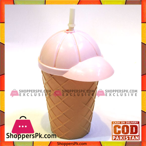 Cone Milkshake Glasses With Straw 550ML Capacity
