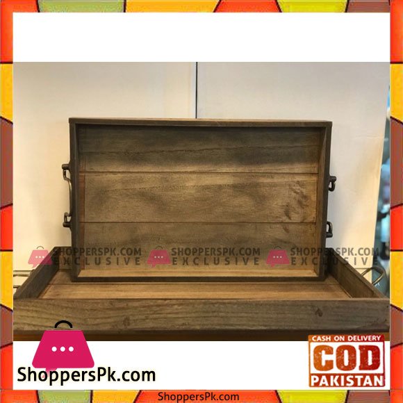 Wood Tray Set 2 Pec
