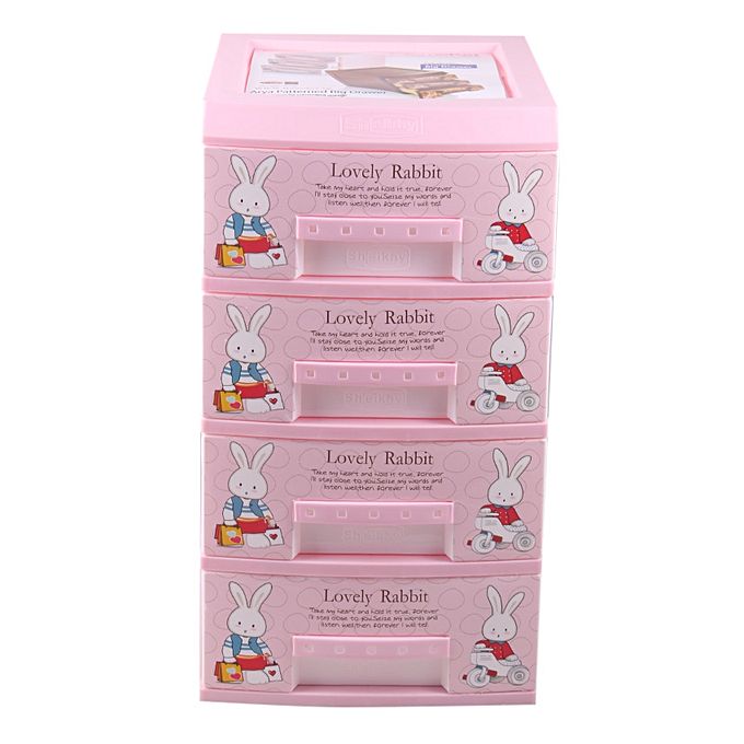 Hommold Four Drawers Storage Unit - Pink