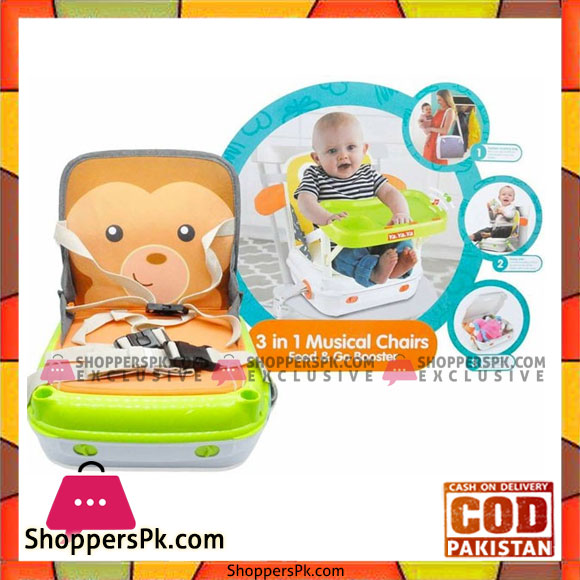 3 in 1 Musical Chair Feed & Go Booster with Tray Ya.Ya.Ya.