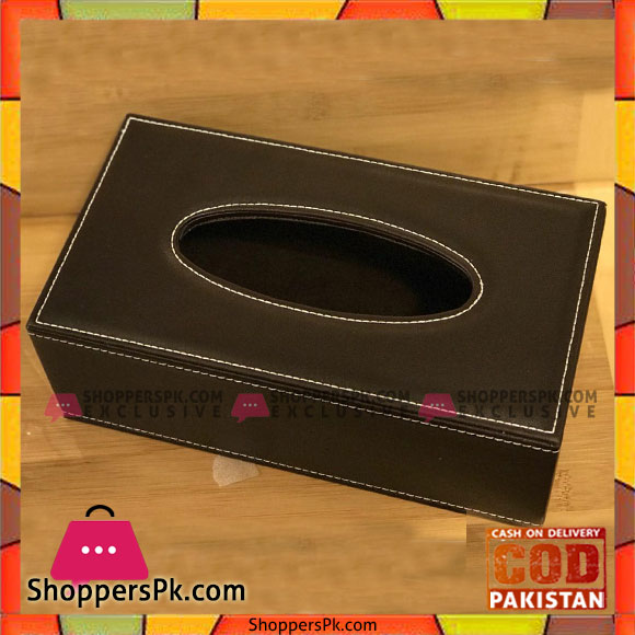 Rectangular Leather Tissue box Holder