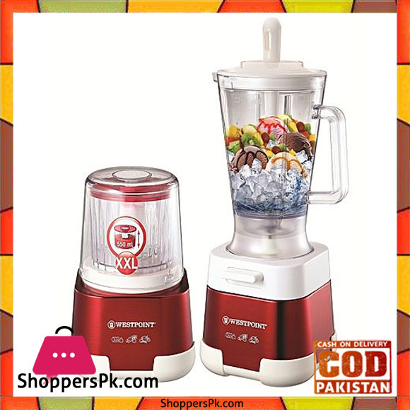 Westpoint Official Pack of 2 - WF-2060 - Chopper Blender - White & Red