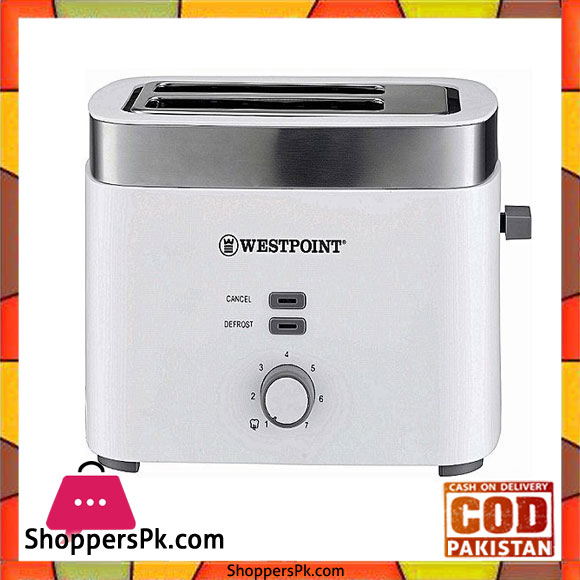 Westpoint WF-2583 - 2 Slice Pop-Up Toaster with Steel Cover