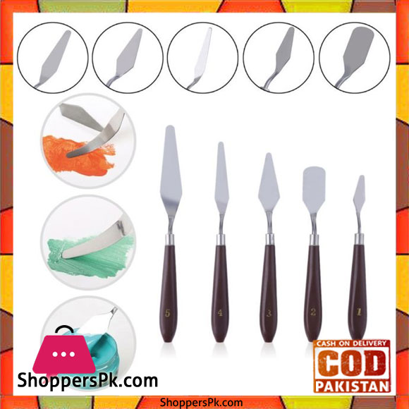 5 Pcs Artist Palette Knives Painting Spatulas Oil Acrylic Knife Tool