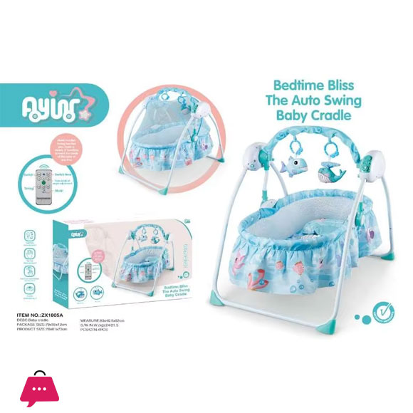 Fish Style Baby Cradle with Remote Control