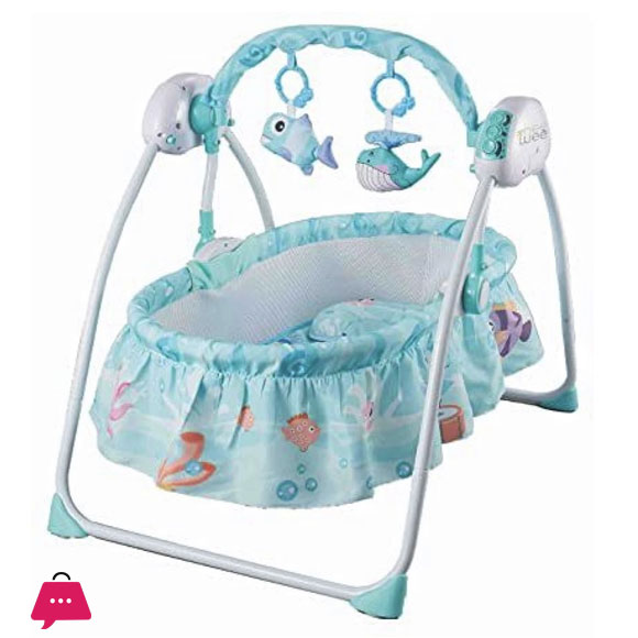 Fish Style Baby Cradle with Remote Control