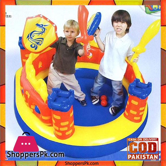 INTEX Manufactured by Ball Toys Castle play Center -147 cm x 145 cm x 76 inch cm - 48666