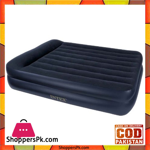 Intex Pillow Rest Raised Air Bed Queen Size Built In Electric Pump -60 X 80 X 18.5 inch