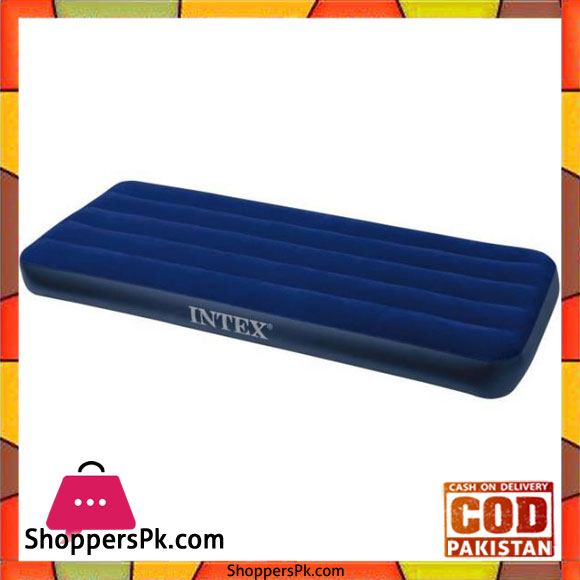 Intex Inflatable Classic Downy Air Mattress - BlueTwin Size - 68950
