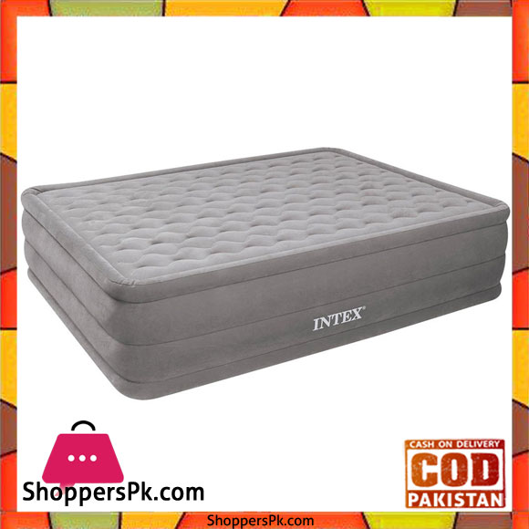 Intex Ultra Plush Queen Size Airbed with Built in Electric Pump - 66958