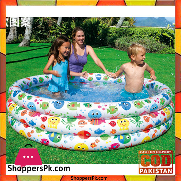 Intex Infants Swimming Pool Multi Color Inflatable Pool Circle Size -168 41cm - 56440