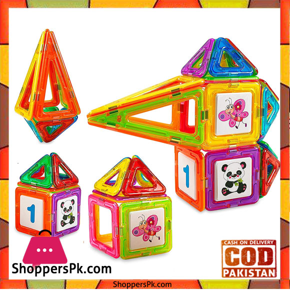 Clear Colors Magnetic Tiles Deluxe Building Set - 45+1 Pcs