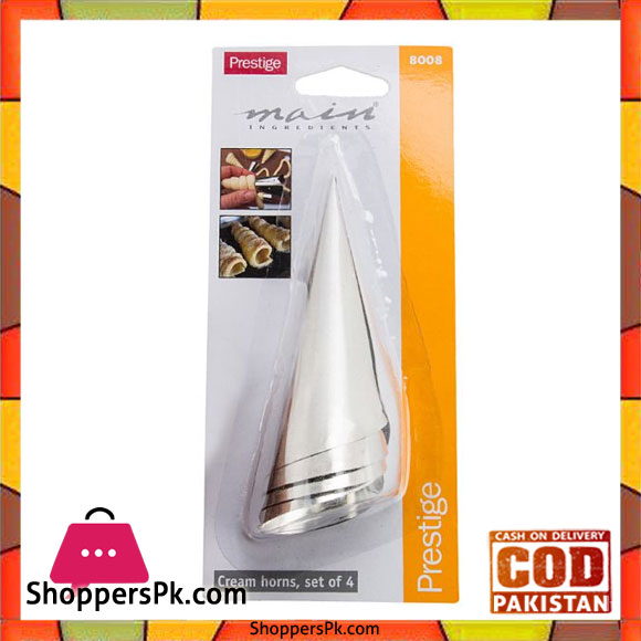Prestige Cream Horns Silver Set of 4 Piece - 8008