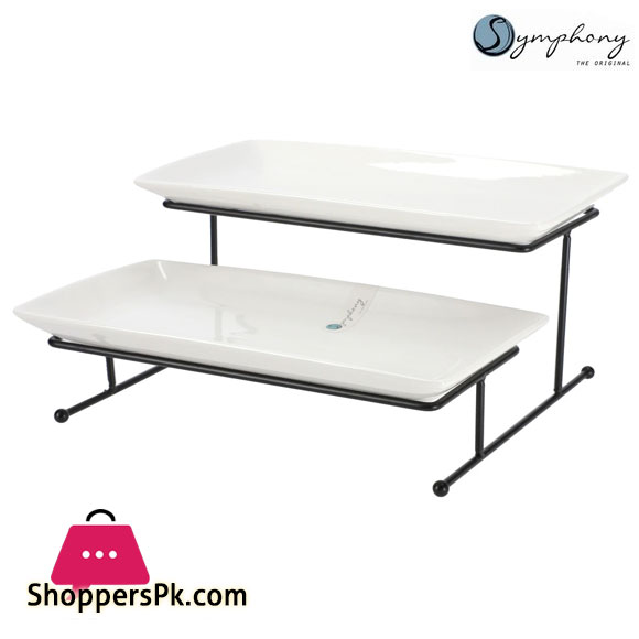 Symphony Duet Ractangular 2 Tier Serving Dish #SY4440