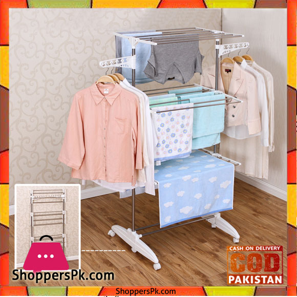 Three Layer Stainless Steel Cloth Hanger Rack YLT-0401B