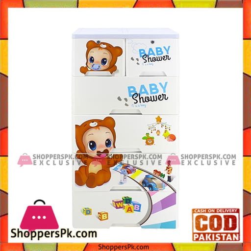 4+2 DRAWERS BLUE/WHITE BABY SHOWER 2652